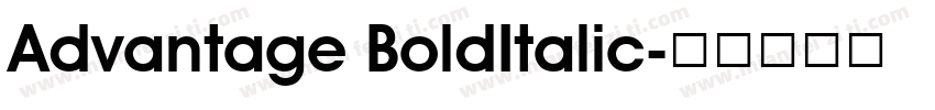 Advantage BoldItalic字体转换